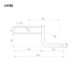 TAG - Tow Ball Mount - 198mm Long, 90° Face, 50mm Square Hitch