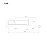 TAG - Tow Ball Mount - 268mm Long, 90° Face, 50mm Square Hitch