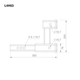 TAG - Dual Receiver Hitch Extender - 50mm Square