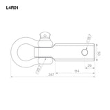 TAG - Recovery Hitch - Fixed Bow Shackle (4.75T)