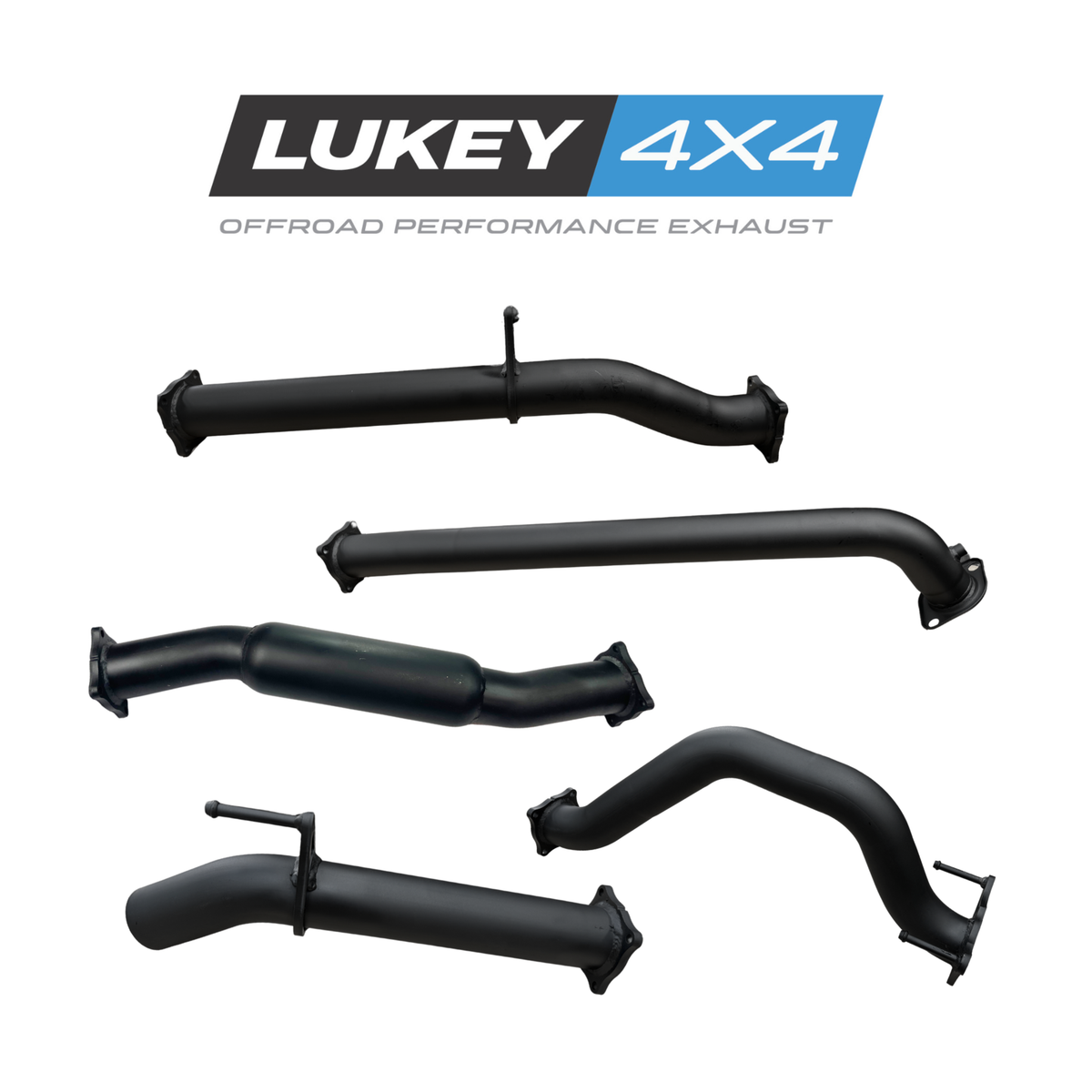 Lukey 4x4 3" Exhaust System with Hotdog for Toyota Hilux GUN123R / GUN126R / GUN136R 2015-on - LKY-TH-N80-HD