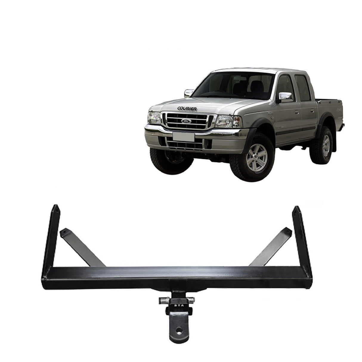 BTA Towbar - Ford Courier Ute/Tray (No Bumper) (06/1985 12/2006) - Heavy Duty (2WD 1800kg) (4WD 3000kg) Capacity