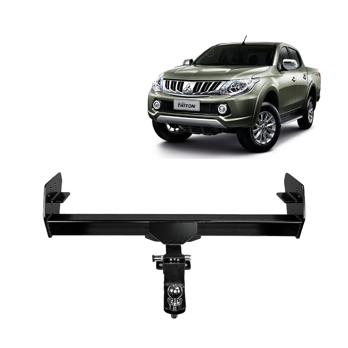 BTA | Pro Series Heavy Duty Towbar | Mitsubishi Triton MQ MR 2015–On | 3100kg | MITS014HPC