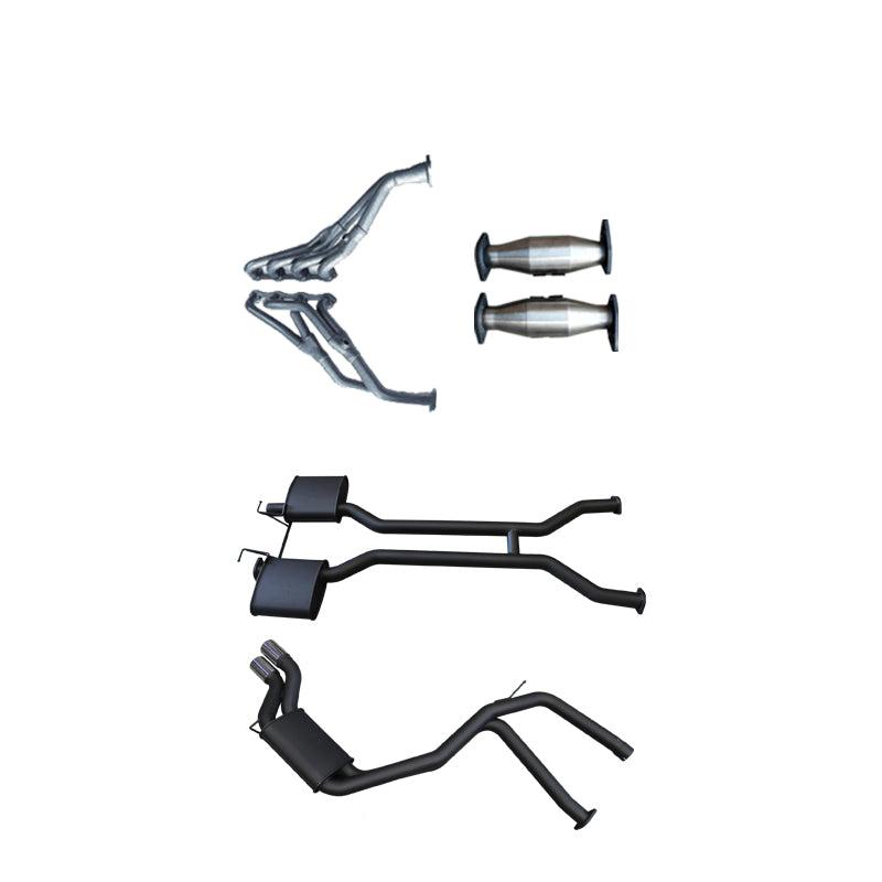 Manta - Ford Falcon AU V8 Sedan IRS (1998-2002) - Full System - 1 3/4" Extractors + Cats with 2.5" Dual Cat Back - Muffler/Muffler