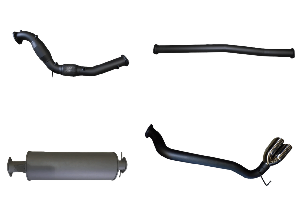 Manta | 3in Turbo Back with Cat & Muffler Twin Tip Side Exit | Ford PX2 Ranger 3.2L Ute 2015–2022