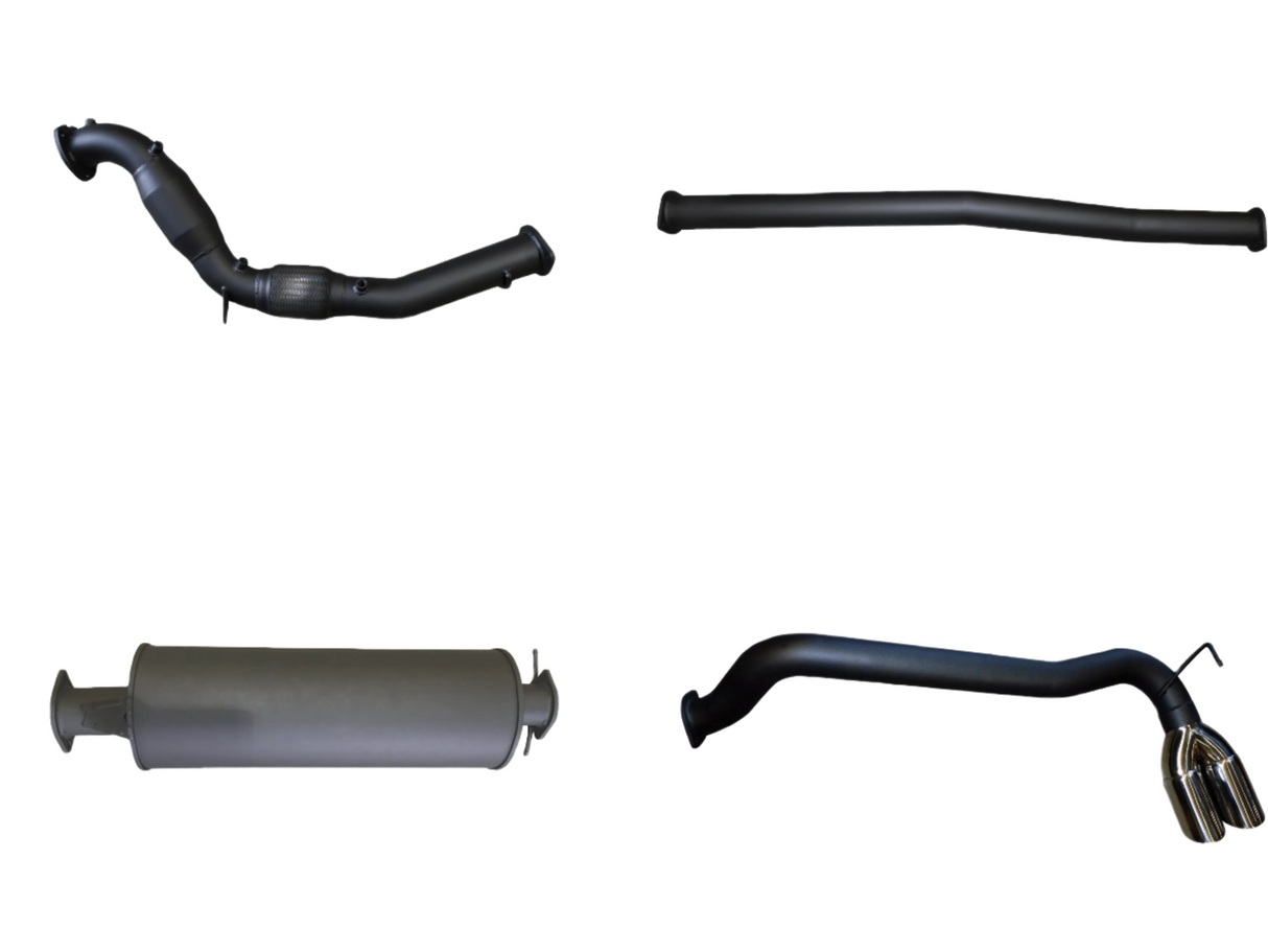 Manta | 3″ Turbo Back Without Cat With Muffler Twin Tip Side Exit | Ford PX2 Ranger 3.2L Ute 2015–2022