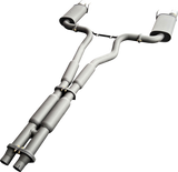 Manta | Twin 3″ Cat Back Exhaust System with Hotdog Mufflers Twin Tips | Ford Mustang FM S550 5.0L V8 Coupe 2015–2017