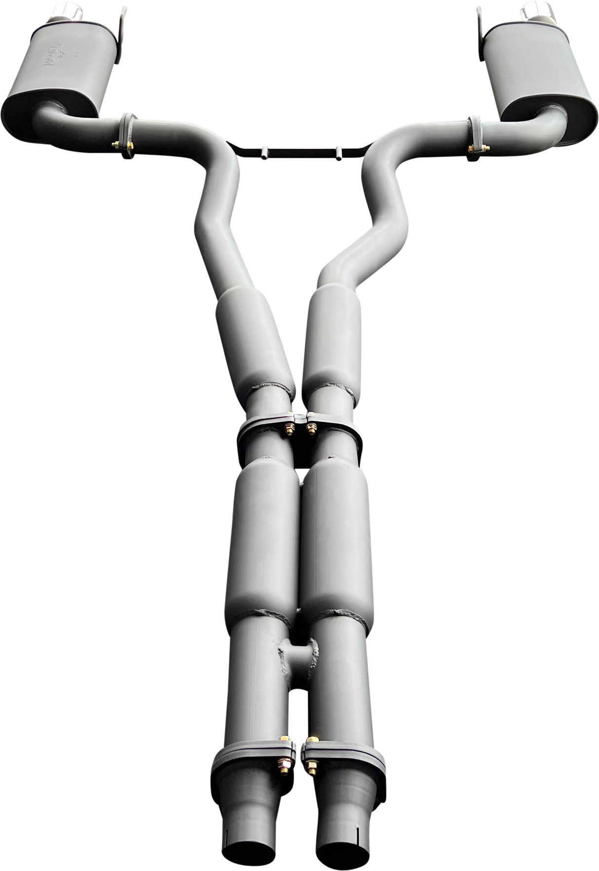 Manta | Twin 3″ Cat Back Exhaust System with Hotdog Mufflers Twin Tips | Ford Mustang FM S550 5.0L V8 Coupe 2015–2017