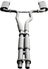 Manta | Twin 3″ Cat Back Exhaust System with Hotdog Mufflers Twin Tips | Ford Mustang FM S550 5.0L V8 Coupe 2015–2017