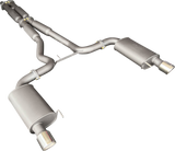 Manta | Twin 3″ Cat Back Exhaust System with Hotdog Mufflers Twin Tips | Ford Mustang FM S550 5.0L V8 Coupe 2015–2017