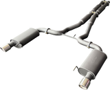 Manta | Twin 3″ Cat Back Exhaust System with Hotdog Mufflers Twin Tips | Ford Mustang FM S550 5.0L V8 Coupe 2015–2017