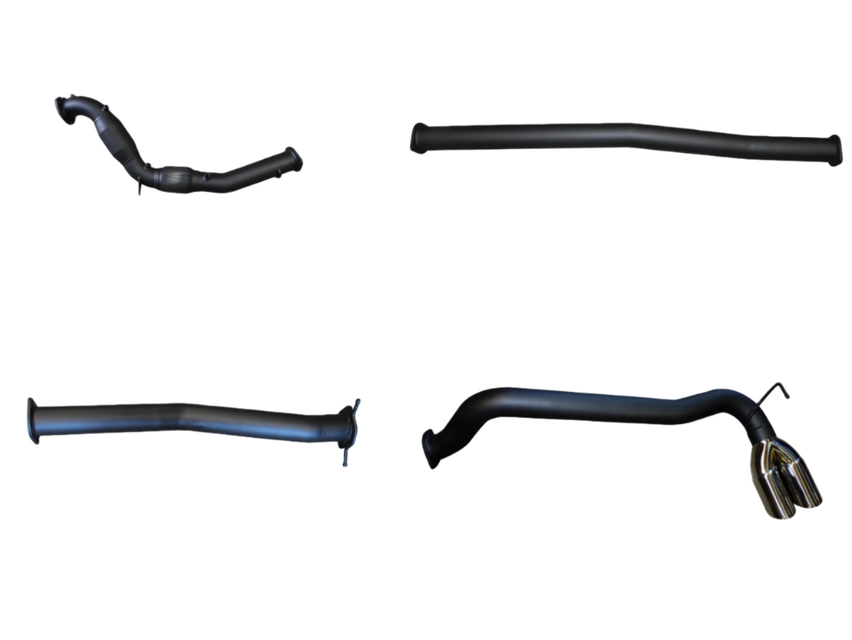 Manta | 3in Turbo Back with Cat & Without Muffler Twin Tip Side Exit | Ford PX2 Ranger 3.2L Ute 2015–2022