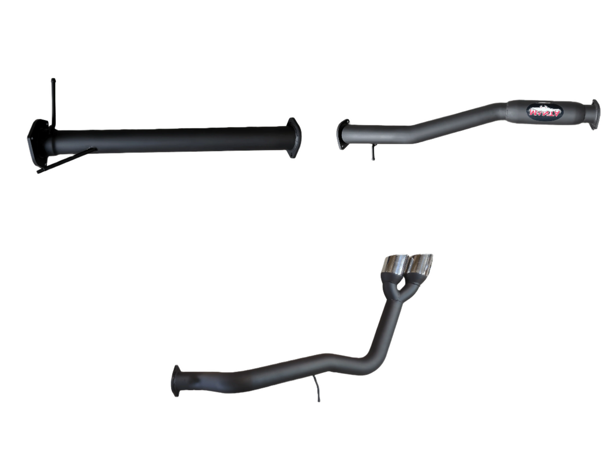 Manta - Ford Ranger Next Gen T6.2 V6 - DPF Back - 3" Single Exhaust with Twin Tip Side Exit- with Centre Hotdog