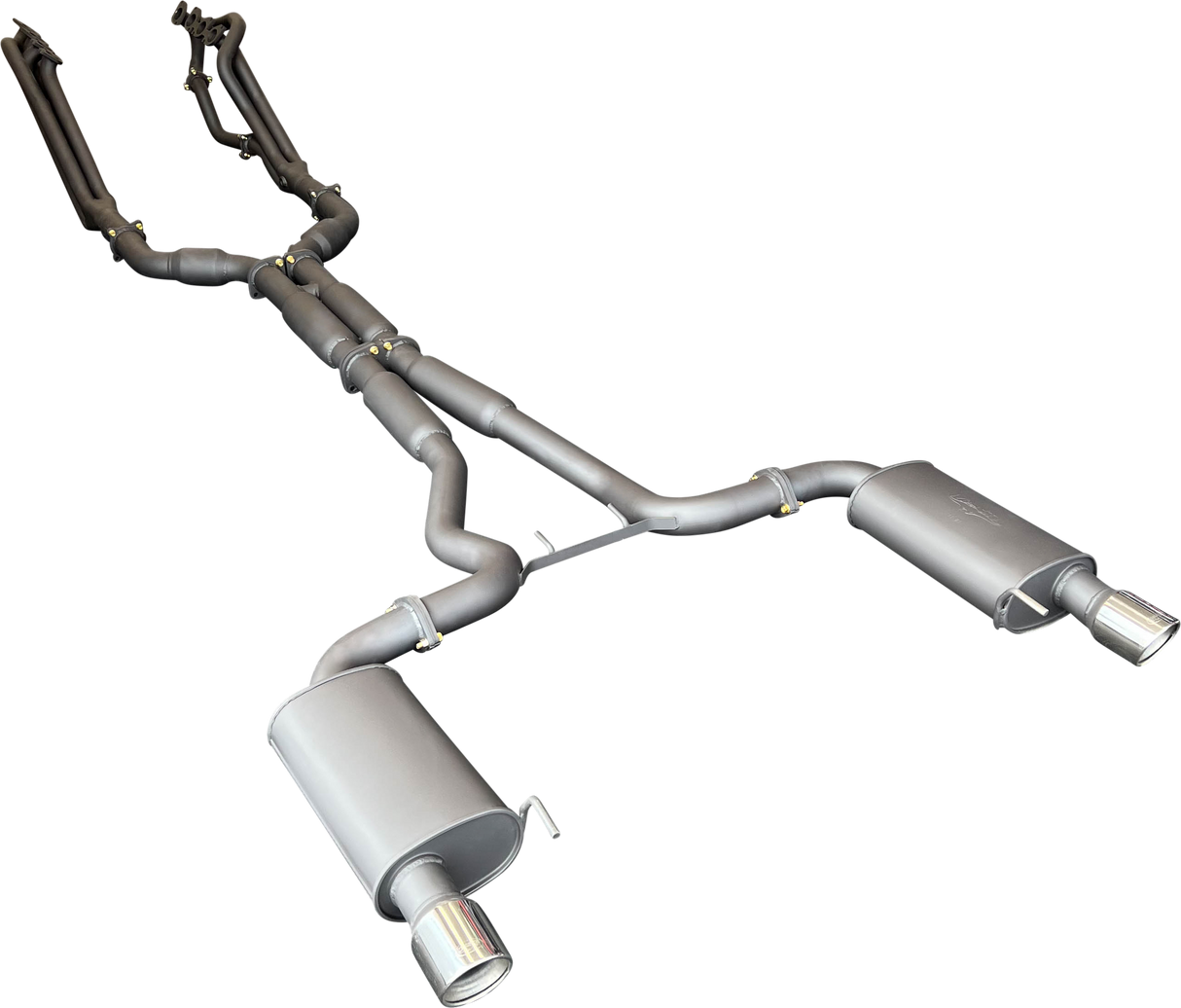 Manta | Twin 3″ Full Exhaust System with 1 7/8″ Headers Hotdog Muffler Twin Tips | Ford Mustang FM S550 5.0L V8 Coupe 2015–2017