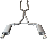 Manta | Twin 3″ Full Exhaust System with 1 7/8″ Headers Hotdog Muffler Twin Tips | Ford Mustang FM S550 5.0L V8 Coupe 2015–2017