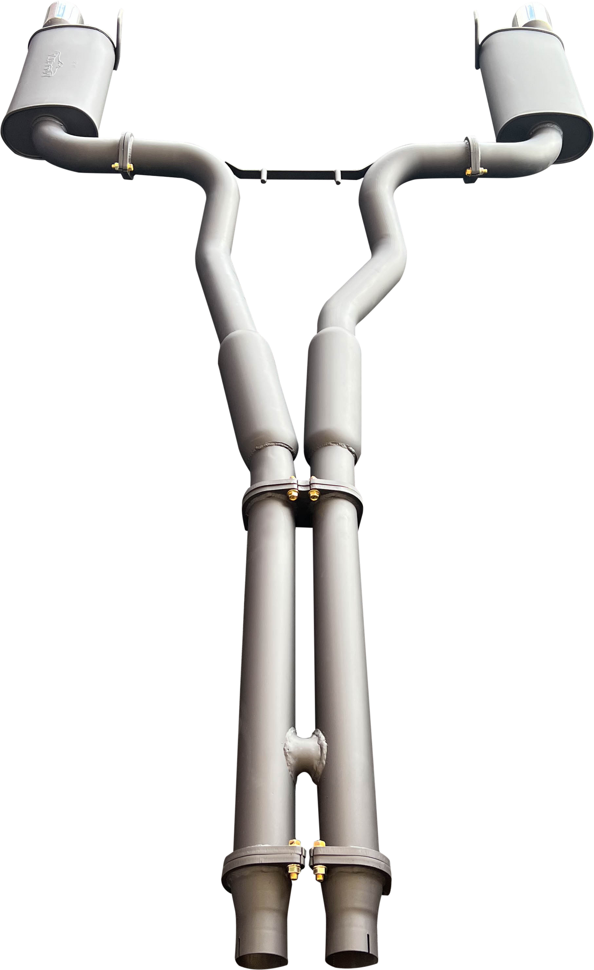 Manta - Ford Mustang V8 FM (2015-17) - Cat Back - 3" Dual Exhaust - without Centre Mufflers / with Rear Mufflers + Twin Tips