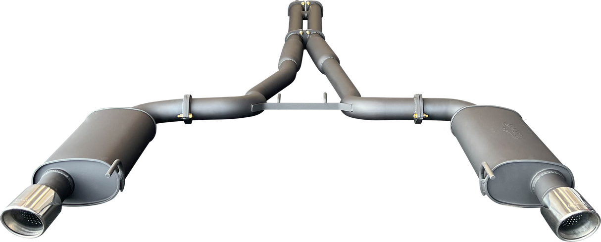 Manta - Ford Mustang V8 FM (2015-17) - Cat Back - 3" Dual Exhaust - without Centre Mufflers / with Rear Mufflers + Twin Tips