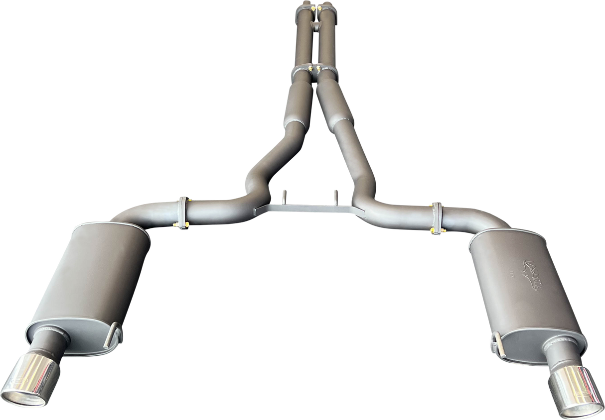 Manta - Ford Mustang V8 FM (2015-17) - Cat Back - 3" Dual Exhaust - without Centre Mufflers / with Rear Mufflers + Twin Tips