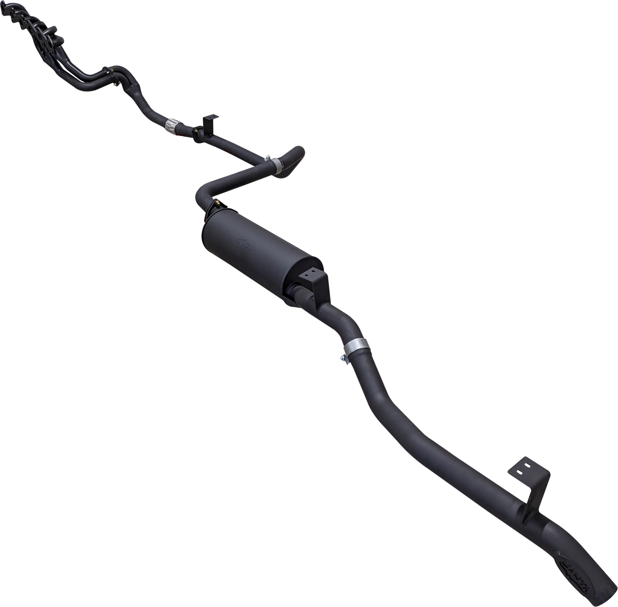 Manta | 2.5″ Full Exhaust System with Extractors | Toyota Landcruiser HZJ75 & HZJ78 4.2L Diesel Ute & Troop Carrier 1990–2006
