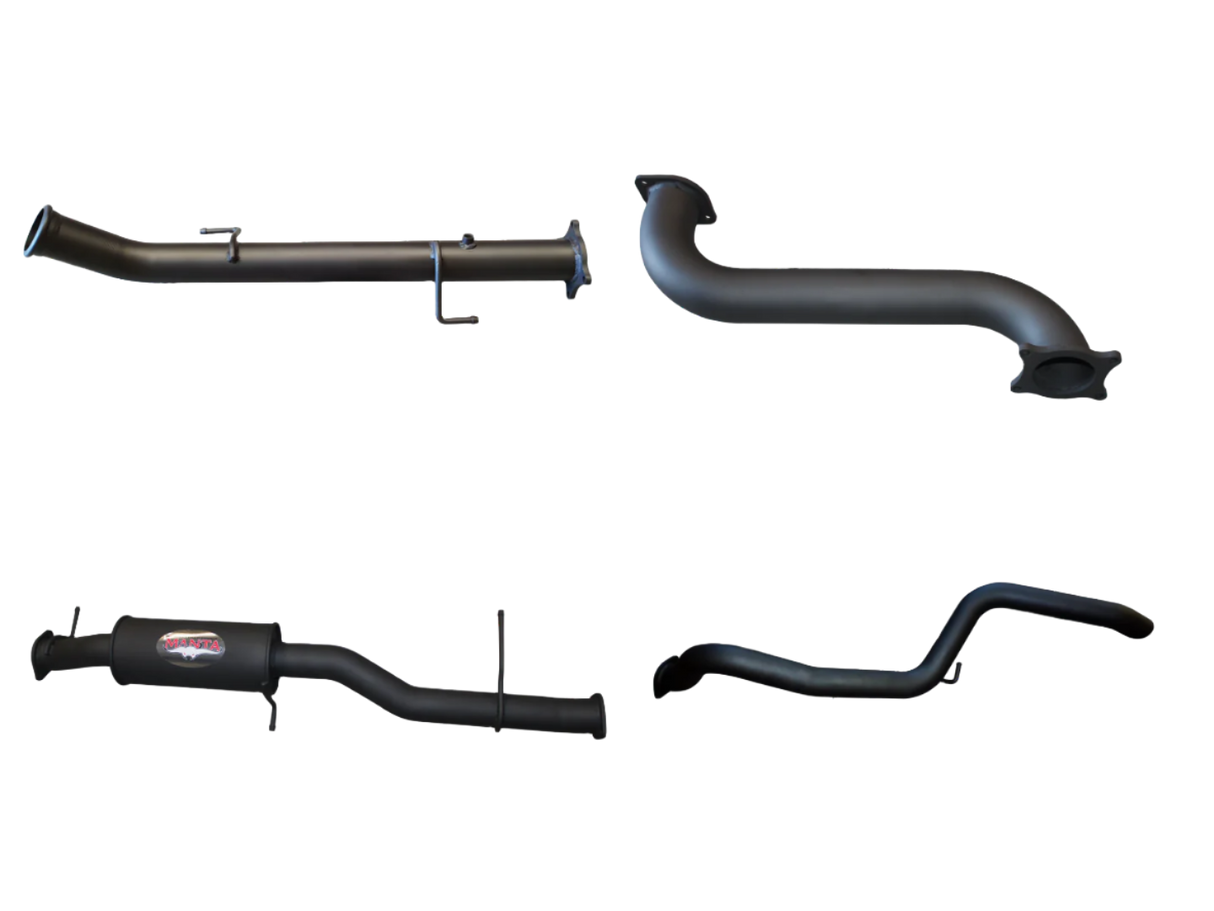 Manta | 3in Dump Pipe Back Exhaust with Small Muffler Extended Tailpipe | Volkswagen Amarok V6 TDI550 TDI580 Ute 2016–2022