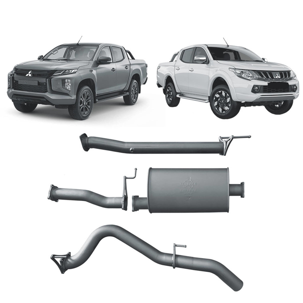 Redback Extreme Duty - Mitsubishi Triton MQ/MR (2015 - On) Performance Exhaust System