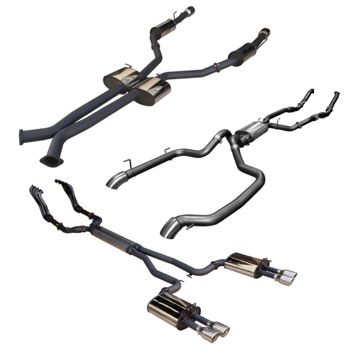 Manta - Ford Falcon BA, BF V8 Sedan & FPV GT, GT-P. 5.4L BOSS Sedan 4V - Cat Back - 3" Stainless Single Exhaust - Hotdog/Muffler