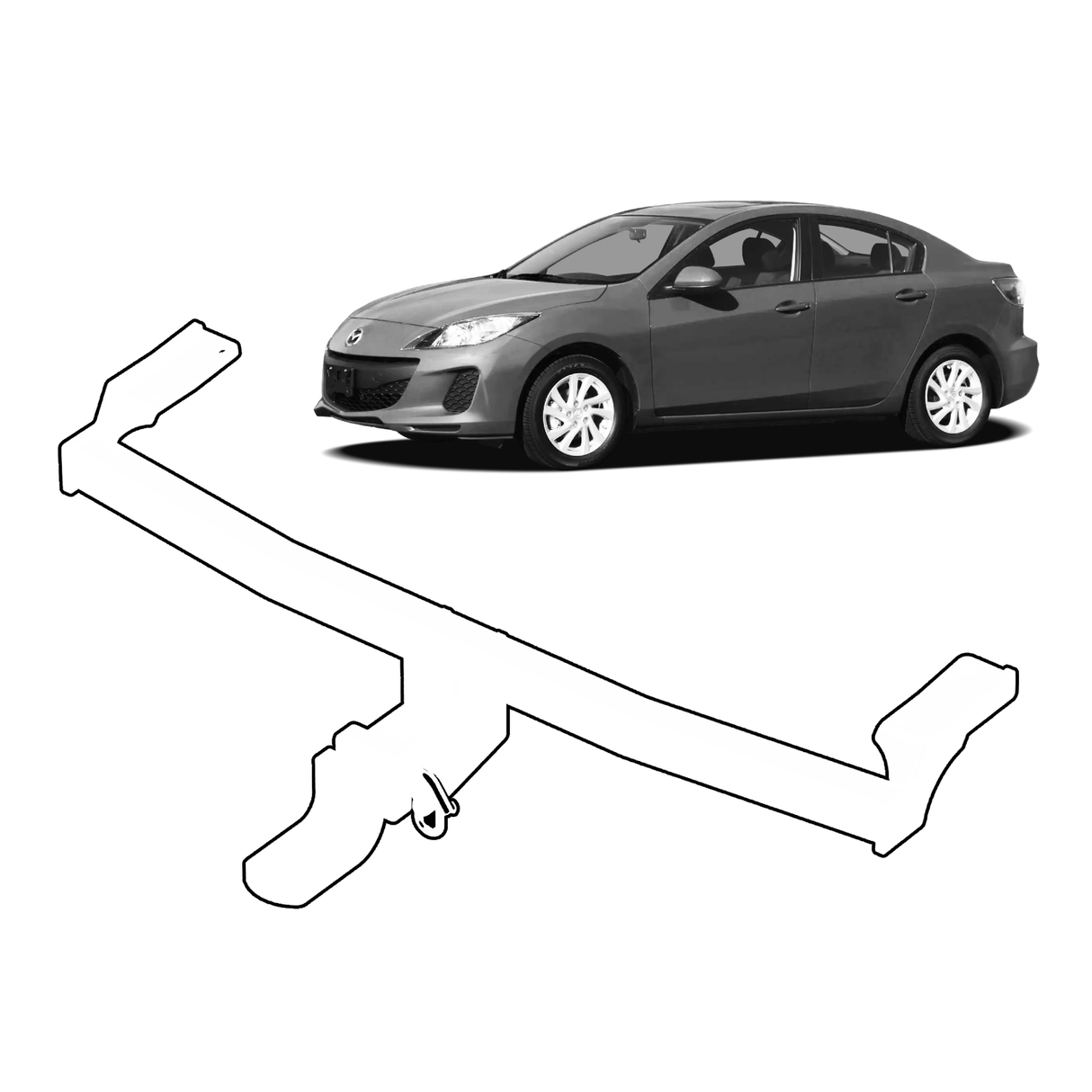 BTA Mazda 3 SkyActive (11/2011 – 10/2013) Light Duty Towbar 900/75kg Capacity