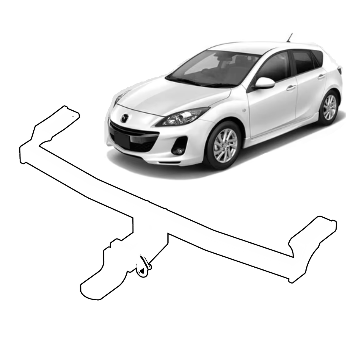 BTA Mazda 3 SP20 SkyActive (11/2011 – 10/2013) Light Duty Towbar 900/75kg Capacity