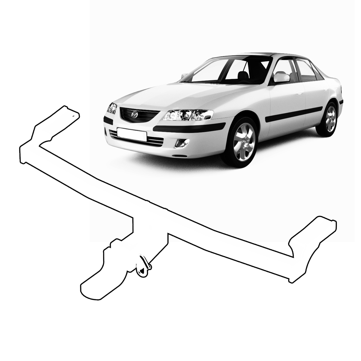 BTA Mazda 626 GF (08/1997 – 09/2002) Light Duty Towbar 950/80kg Capacity