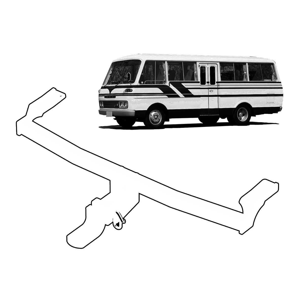 BTA Mazda Parkway Bus (01/1982 – 12/2002) Light Duty Towbar 1500/90kg Capacity