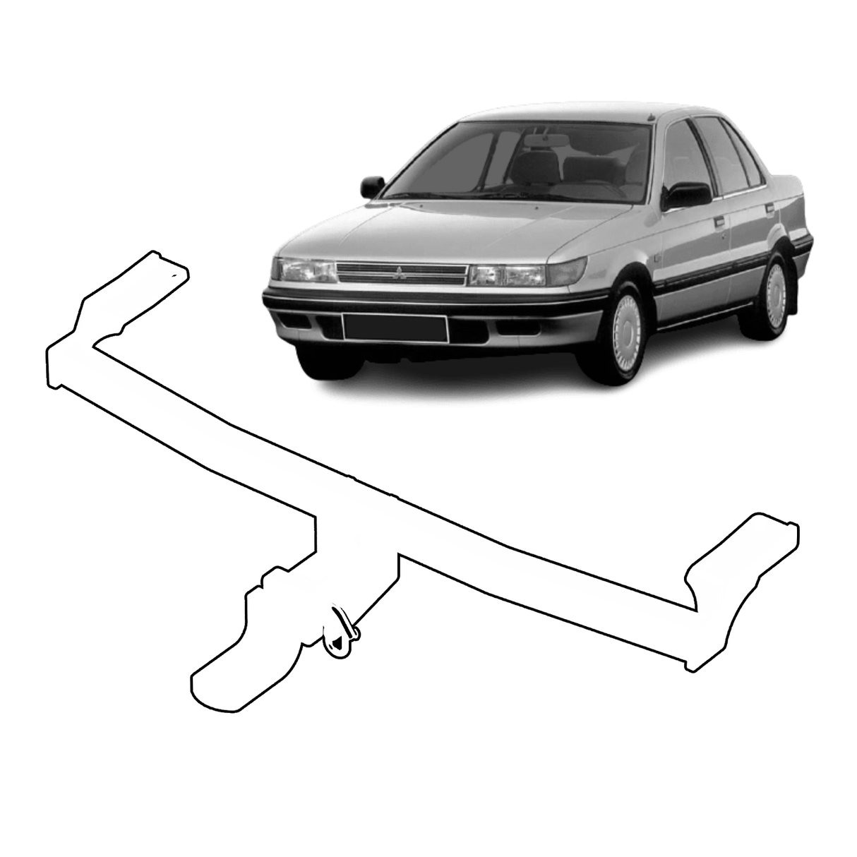 BTA Mitsubishi Lancer CA/CB (1986 – 09/1992) Light Duty Towbar 750/60kg Capacity