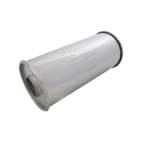 Lukey - 2" Megaflow Resonator Centre/Center 12"x5" Round 430 Stainless Steel
