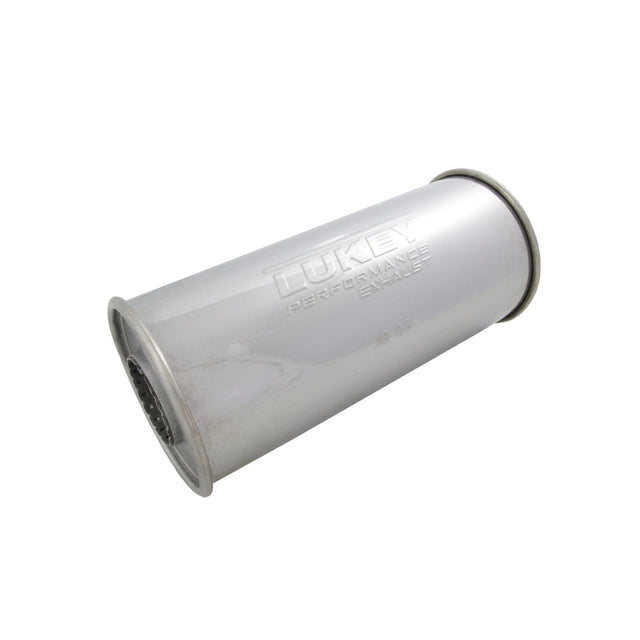 Lukey - 2.25" Megaflow Muffler C/C 12"x5" Round 430 Stainless Steel