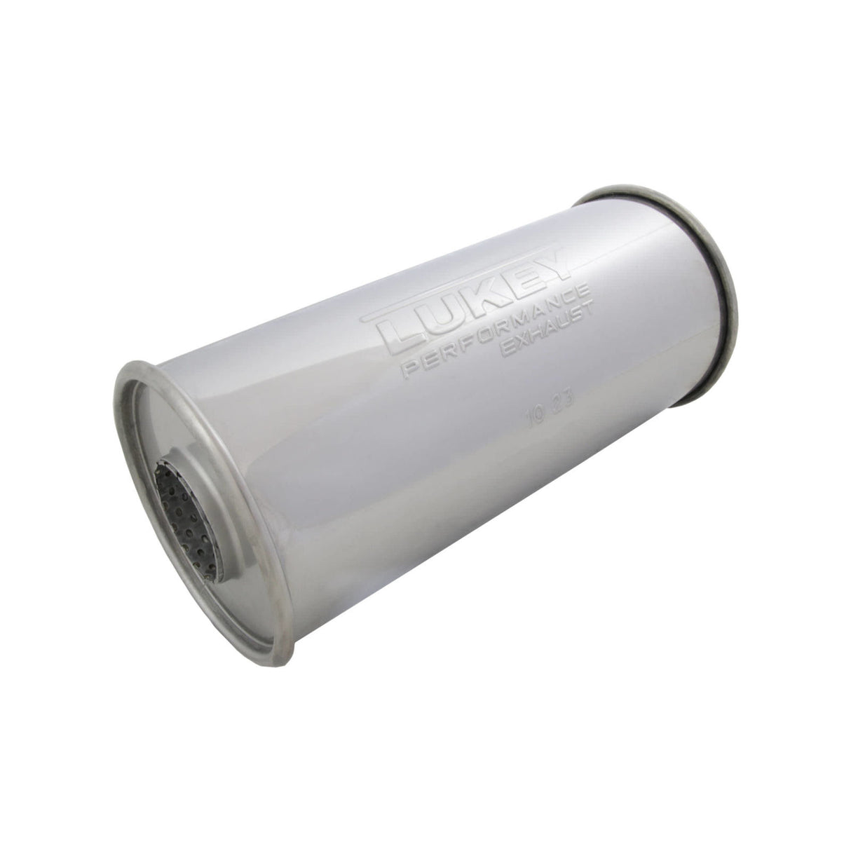 Lukey - 2.5" Megaflow Muffler Centre/Center 12"x5" Round 430 Stainless Steel