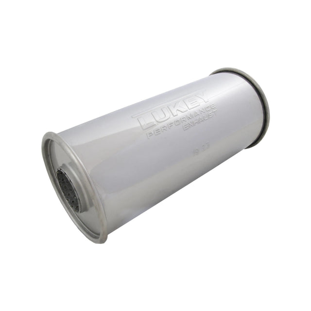 Lukey - 2.5" Megaflow Muffler Centre/Center 12"x5" Round 430 Stainless Steel
