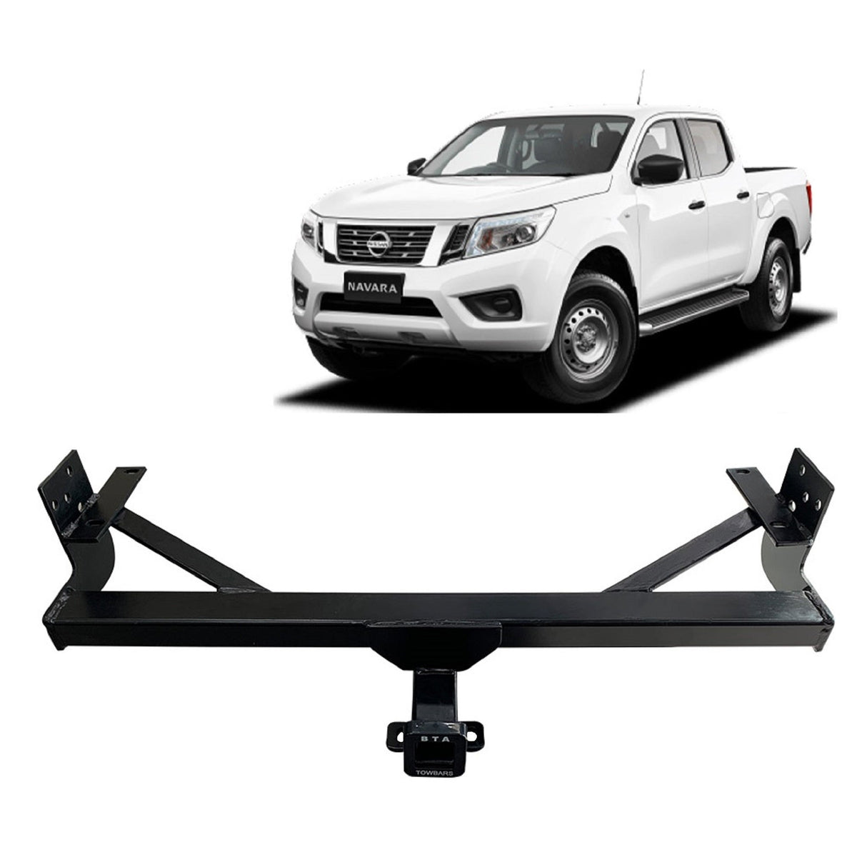 BTA Nissan Navara D21/D22 2WD and 4WD Ute with Bumper (01/2009 – On) Heavy Duty Towbar 3000/300kg Capacity