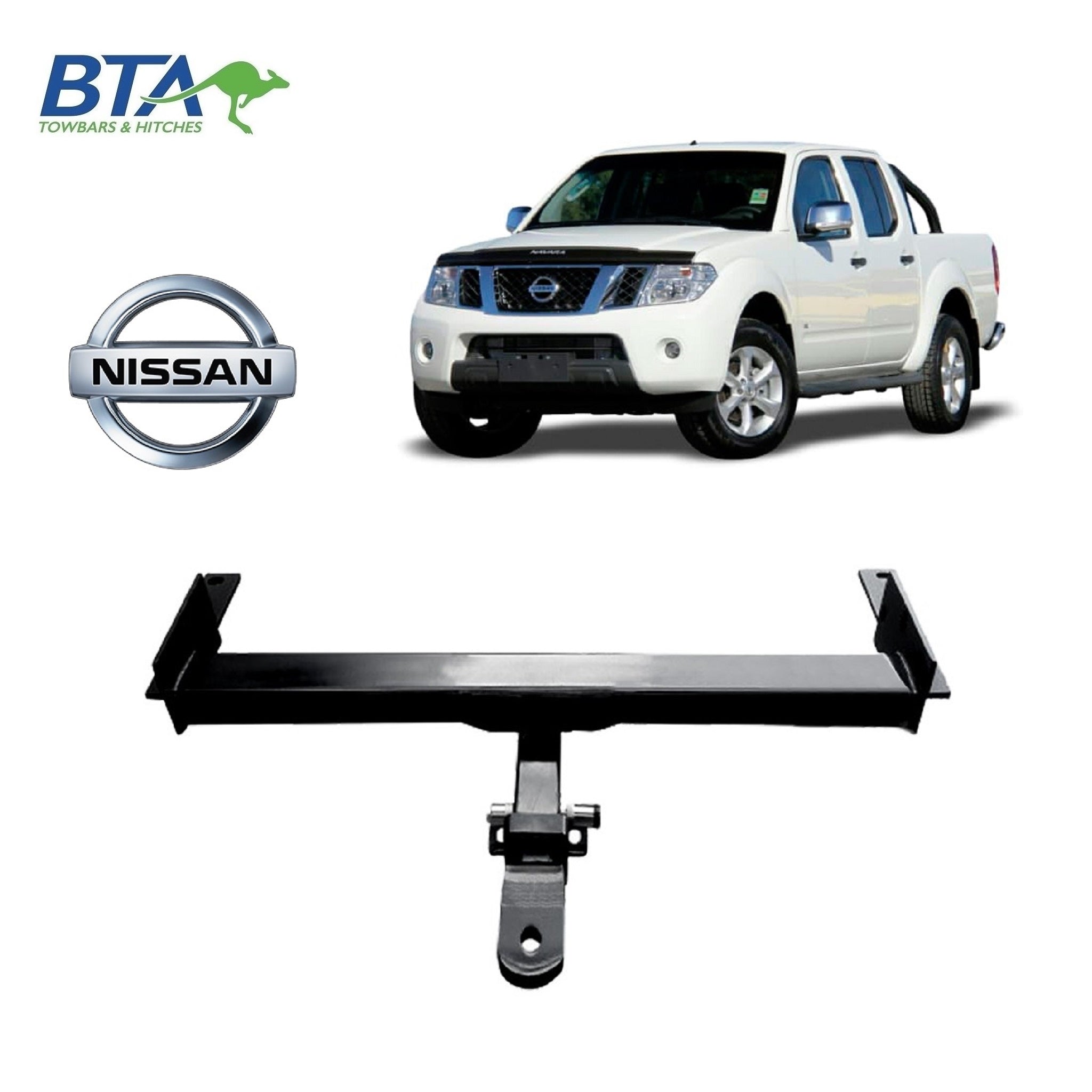 BTA Nissan Navara D40 2WD and 4WD Ute with Bumper (10/2005 – 04/2015) Heavy Duty Towbar 3000/300kg Capacity