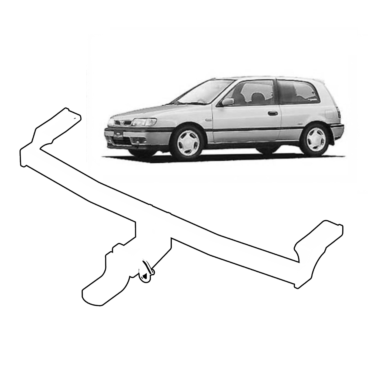 BTA Nissan Pulsar N14 (10/1991 – 09/1995) Light Duty Towbar 800/70kg Capacity