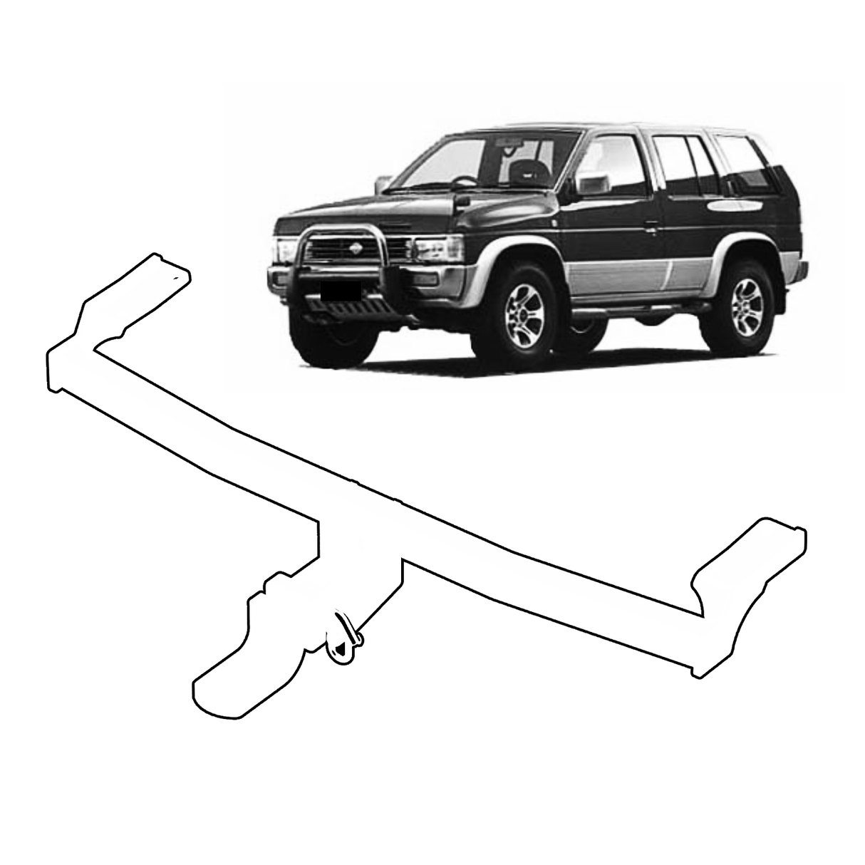 BTA Nissan Terrano (01/1991 – 01/1996) Heavy Duty Towbar 1500/120kg Capacity
