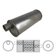 Redback - 2" Universal Muffler Offset/Centre 406x152mm Round Aluminised