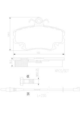 Brembo - Brake Pad Front (P68008N)