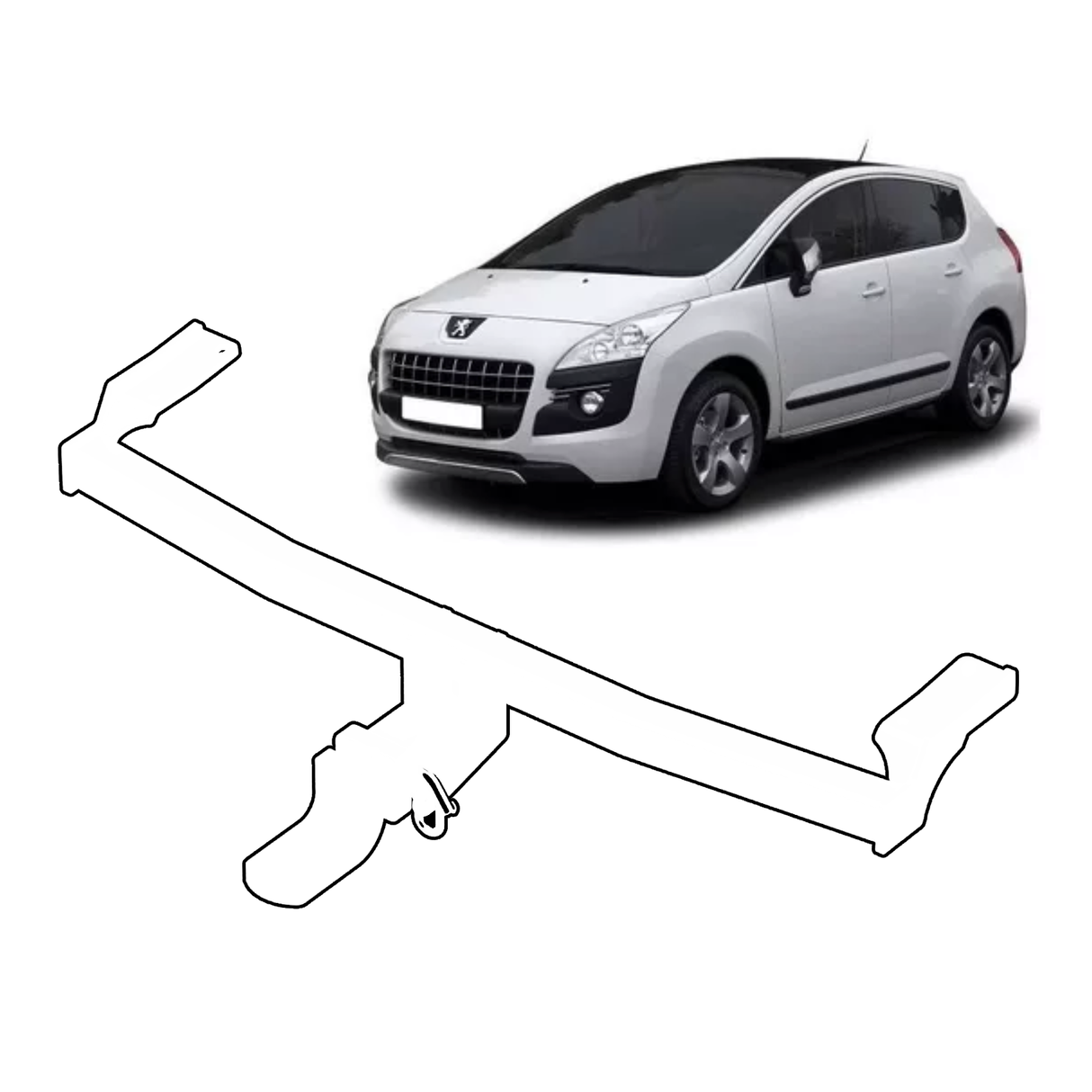 BRINK - Peugeot 3008 BMA Diagonally Detachable Towbar 2000/08