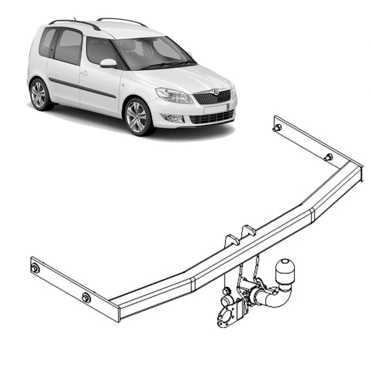 TAG - Skoda Roomster 5J7 (2008 - 2015) Hatchback European Towbar