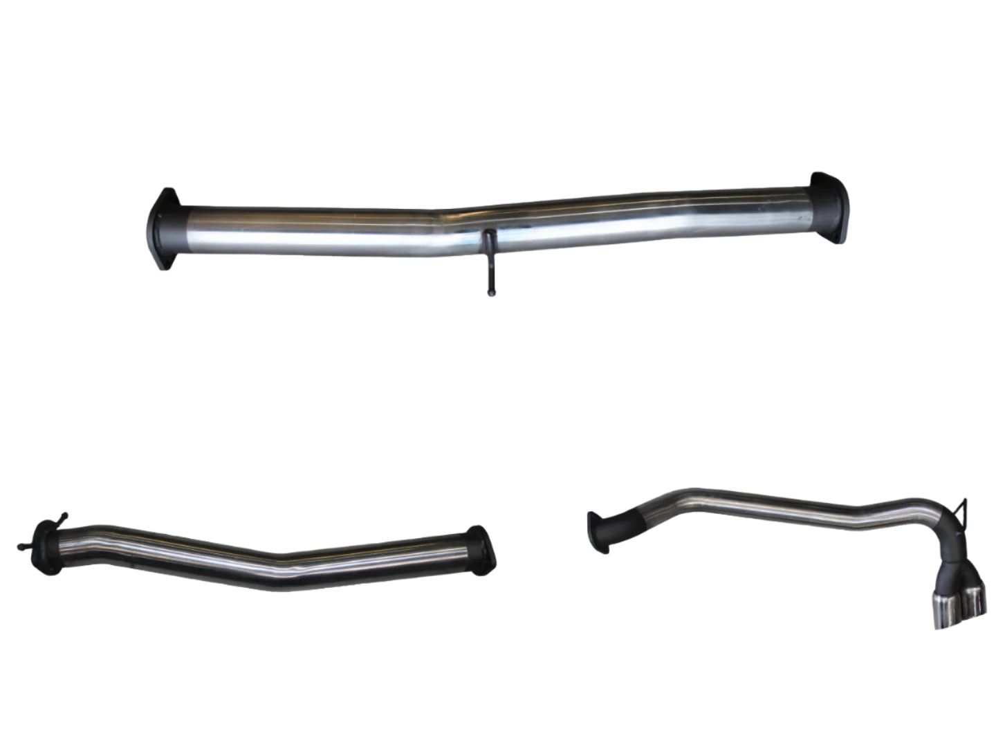 Manta - Ford Ranger PX2 - DPF Back - 3" Single Stainless Exhaust - Pipe Only - Twin Tip Side Exit