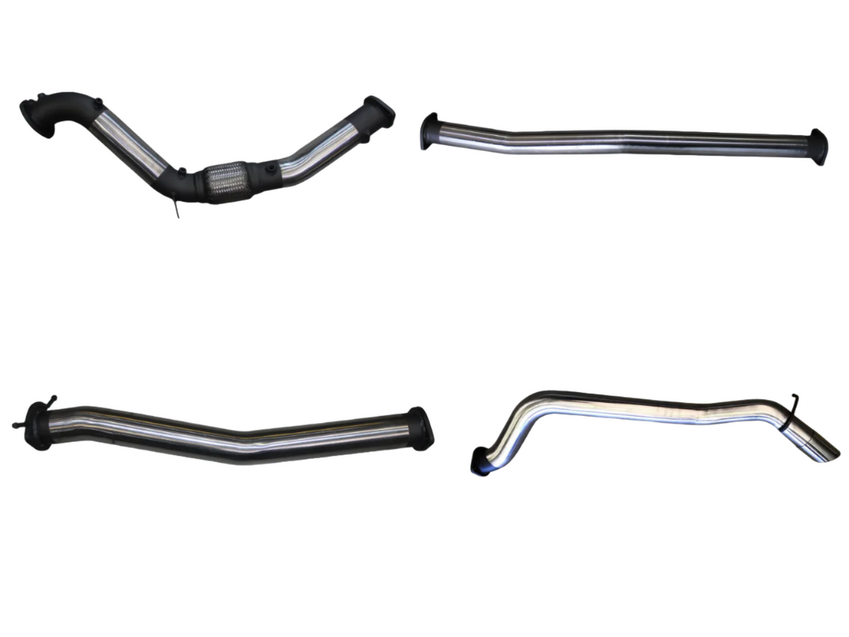 Manta - Ford Ranger Ute PX MkII, MkIII 3.2L CRD (2015-2022) - Turbo Back - 3" Stainless Single Exhaust without Cat & Muffler