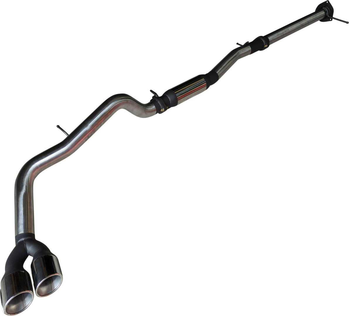 Manta - Ford Ranger Next Gen T6.2 V6 - DPF Back - 3" Single Stainless Exhaust with Twin Tip Side Exit- with Centre Hotdog