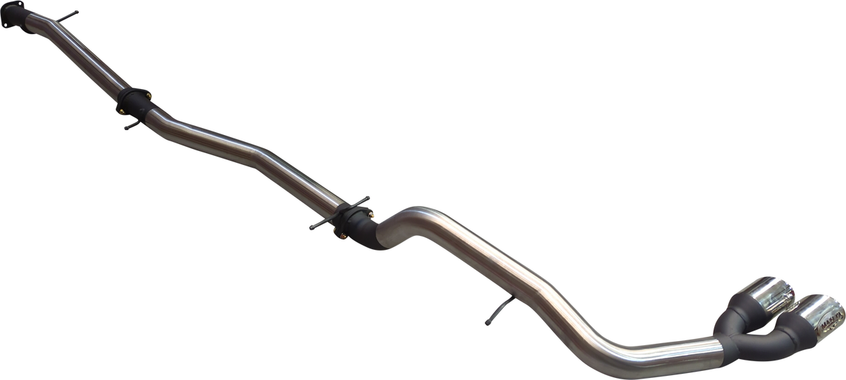 Manta - Ford Ranger Ute 	Next Gen T6.2 4cyl 2.0 Bi-Turbo (2022-2024) - DPF Back - 3" Single Stainless Exhaust with Twin Tip Side Exit - without Centre Muffler