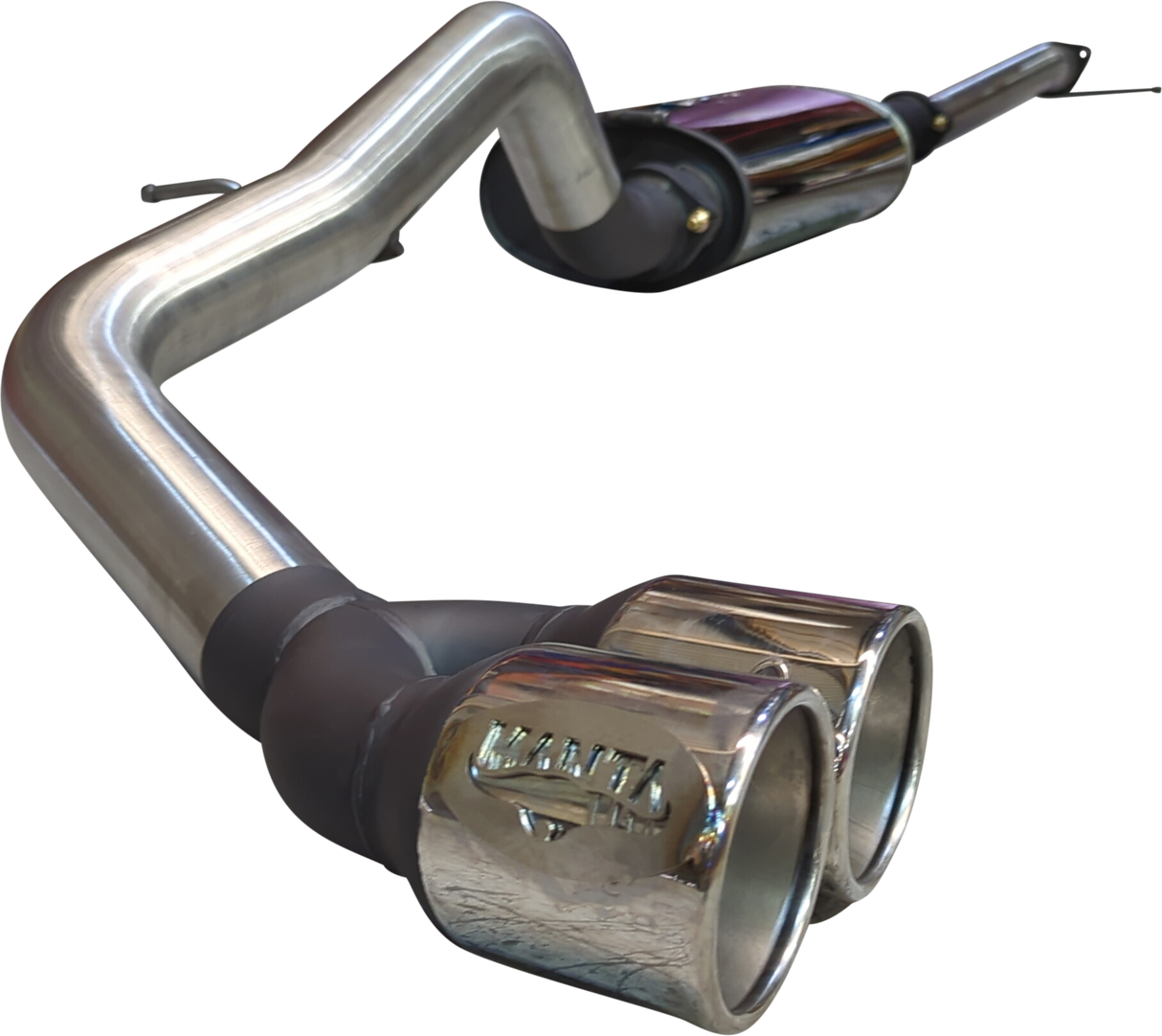 Manta - Ford Ranger Ute 	Next Gen T6.2 4cyl 2.0 Bi-Turbo (2022-2024) - DPF Back - 3" Single Stainless Exhaust with Twin Tip Side Exit - with Centre Muffler