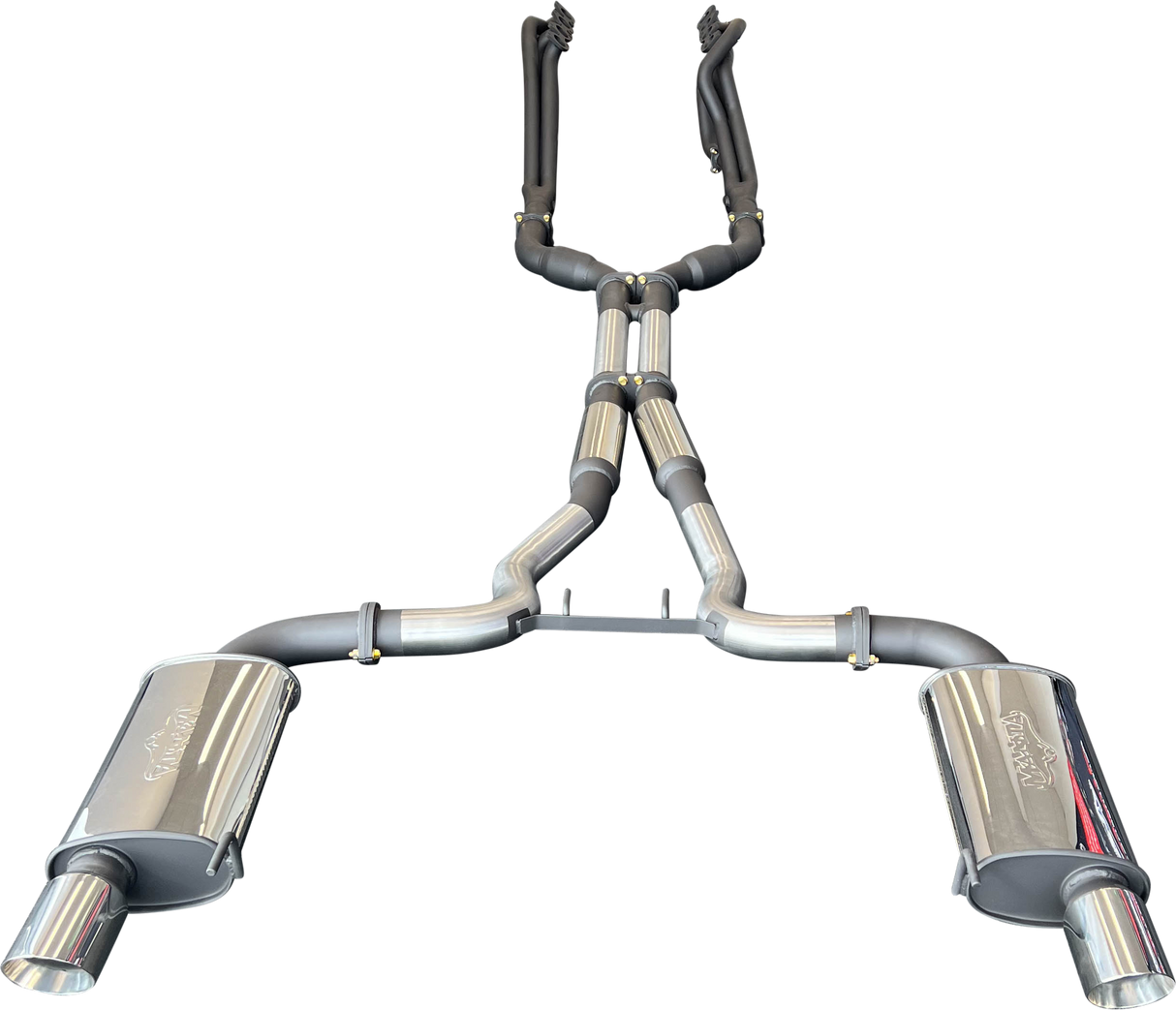 Manta | Twin 3″ Full Exhaust System with 1 7/8″ Headers Twin Tips | Ford Mustang FM S550 5.0L V8 Coupe 2015–2017