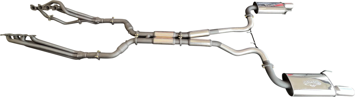 Manta | Twin 3″ Full Exhaust System with 1 7/8″ Headers Hotdog Muffler Twin Tips | Ford Mustang FM S550 5.0L V8 Coupe 2015–2017